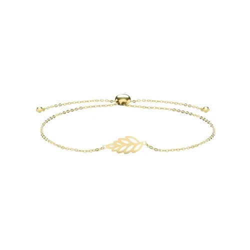 9ct Yellow Gold Leaf Pull Style Bracelet 0.90g